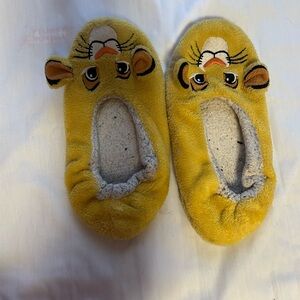 Yellow Simba lion king slippers